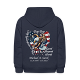 Angel American Flag Eagle Kids' Hoodie - navy