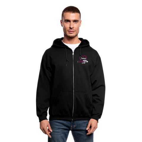 3410372847 Men's Zip Hoodie - black