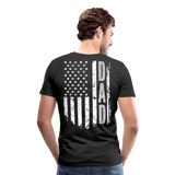 Dad American Flag Men's Premium T-Shirt (CK1903) - black