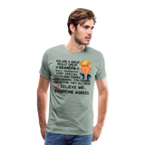 Trump Grandpa Men's Premium T-Shirt (CK1876) - steel green