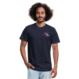 Nurse Flag Unisex Jersey T-Shirt by Bella + Canvas - navy