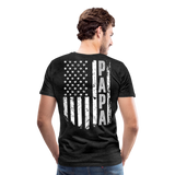 Papa American Flag Men's Premium T-Shirt (CK1902) - charcoal grey