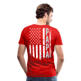 Papa American Flag Men's Premium T-Shirt (CK1902) - red