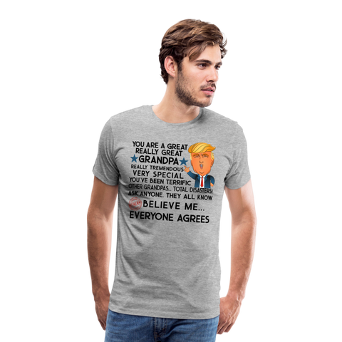 Trump Grandpa Men's Premium T-Shirt (CK1876) - heather gray