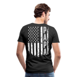 Papa American Flag Men's Premium T-Shirt (CK1902) - black