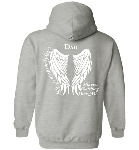 Dad Guardian Angel Sports Grey Hoodie