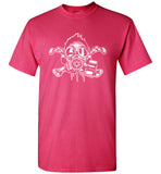 Cross Bones Gas Mask T Shirt Pink