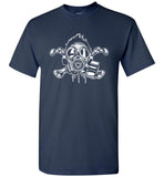 Cross Bones Gas Mask T-Shirt Navy Blue