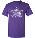 Cross Bones Gas Mask TShirt Purple