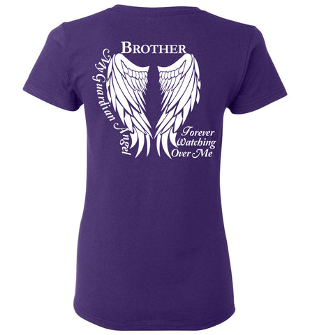 Brother Guardian Angel Forever Watching Over Me - Ladies T-Shirt