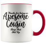 Awesome Cousin 11 oz Accent Coffee Mug