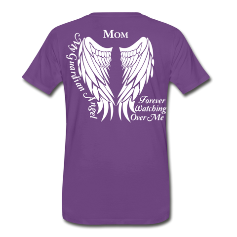 Mom Guardian Angel Men's Premium T-Shirt - purple