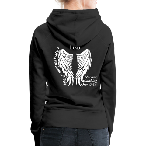 Dad Guardian Angel Women’s Premium Hoodie (CK1451) - black