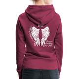 Dad Guardian Angel Women’s Premium Hoodie (CK1451) - burgundy