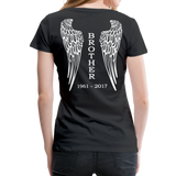 Brother Angel Wings Women’s Premium T-Shirt - black