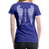 Brother Angel Wings Women’s Premium T-Shirt - royal blue