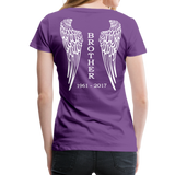 Brother Angel Wings Women’s Premium T-Shirt - purple