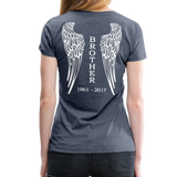 Brother Angel Wings Women’s Premium T-Shirt - heather blue