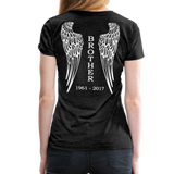 Brother Angel Wings Women’s Premium T-Shirt - charcoal gray