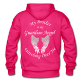 Brother Guardian Angel Gildan Heavy Blend Adult Hoodie (CK1404) - fuchsia