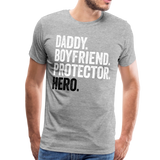 Daddy Boyfriend Protector Hero Men's Premium T-Shirt - heather gray