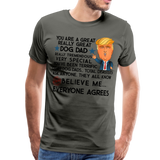 Trump Dog Dad Men's Premium T-Shirt (CK1916) - asphalt gray