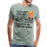 Trump Dog Dad Men's Premium T-Shirt (CK1916) - steel green