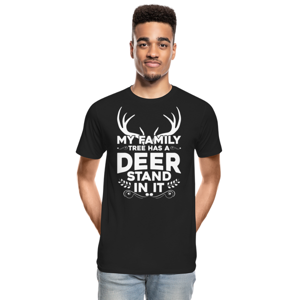 My Family Tree Has A Deer Stand In It Men’s Premium Organic T-Shirt (KS1027) - black