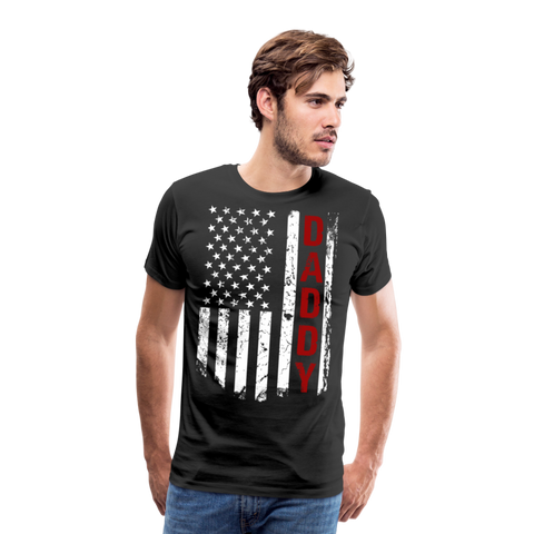 American Flag Daddy Men's Premium T-Shirt (CK1931) - black