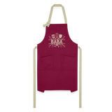 Baba Artisan Apron - Burgundy - burgundy/khaki