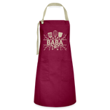 Baba Artisan Apron - Burgundy - burgundy/khaki