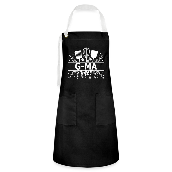 G-Ma Artisan Apron - Black - black/white