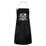 Lita Artisan Apron - Black - black/white