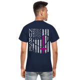 Nurse Flag Gildan Cotton Mens T-Shirt (CK1213) - navy